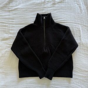 Everlane The Felted Merino Half-Zip Sweater